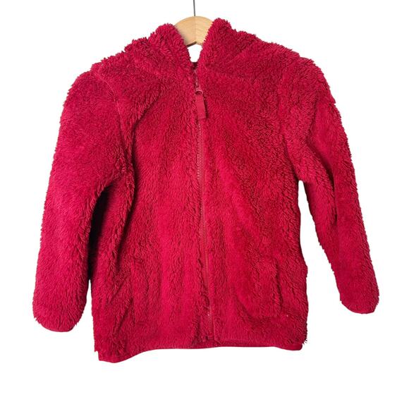 Cat And Jack Red Fuzzy Jacket - Picture 1 of 4